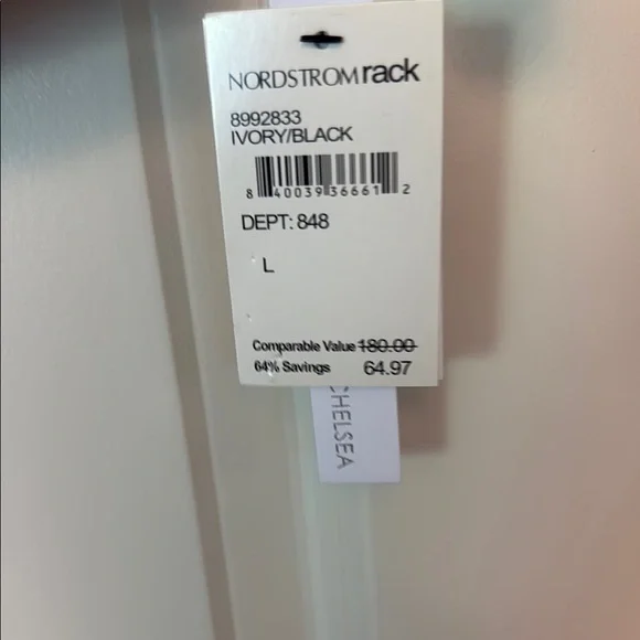 Amanda & Chelsea Black and Cream Heathered Blazer with Ruching - Picture 4 of 5